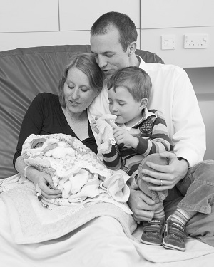 Susanna and Pete with Anastasia Joy, a baby with anencephaly