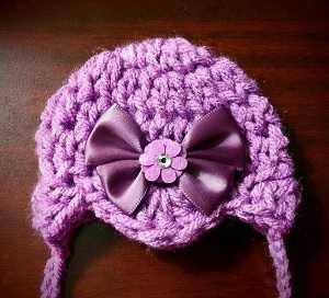 crocheted hat for babies with anencephaly