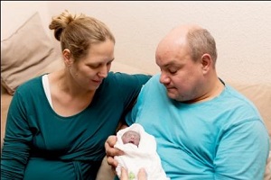 David, baby mit Encephalocele