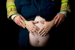 Ethan, baby with anencephaly, with his parents