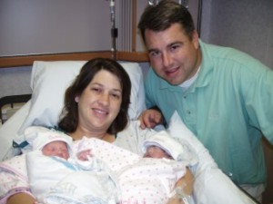 Faith and Sarah, baby with anencephaly